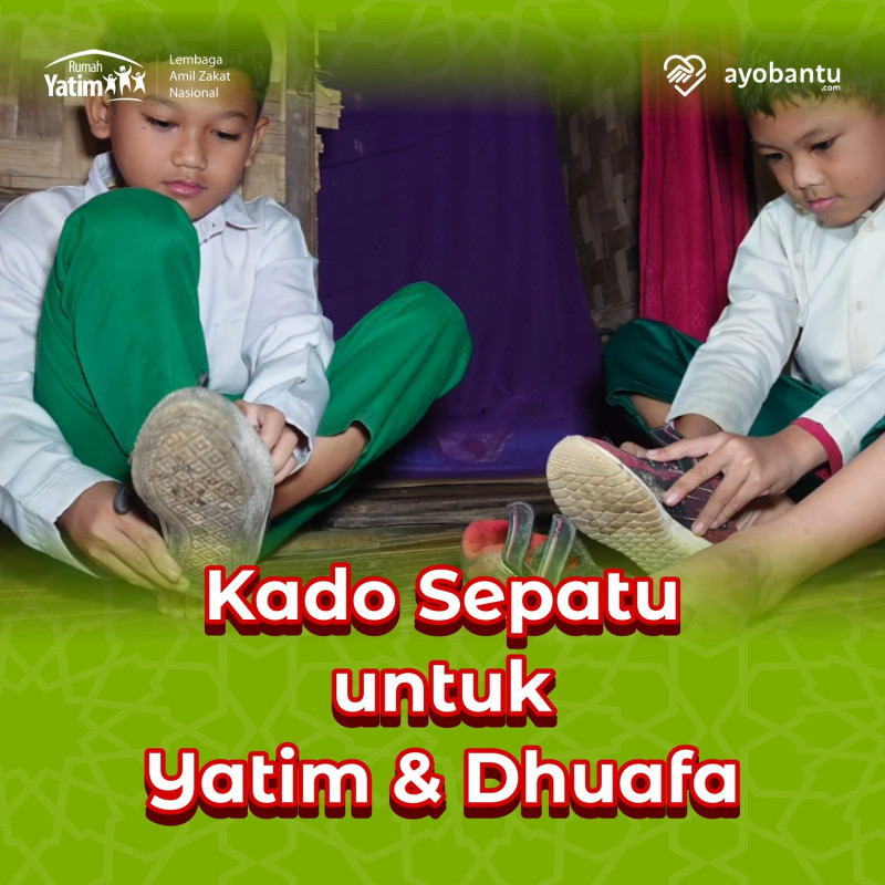 Donasi 1.000 Pasang Sepatu untuk Yatim