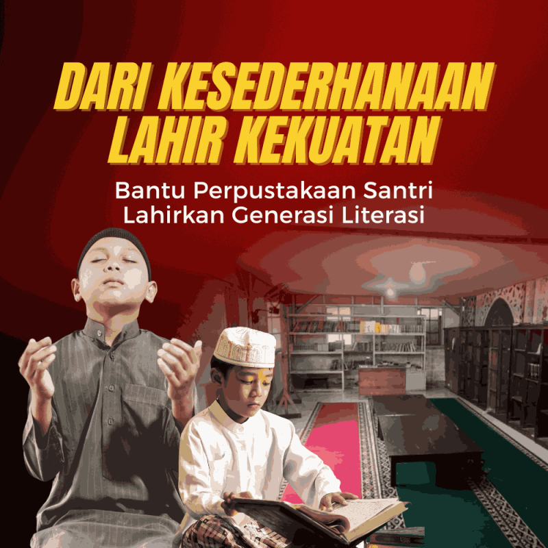 Bantu Ruang Literasi Puluhan Santri Pelosok Negeri