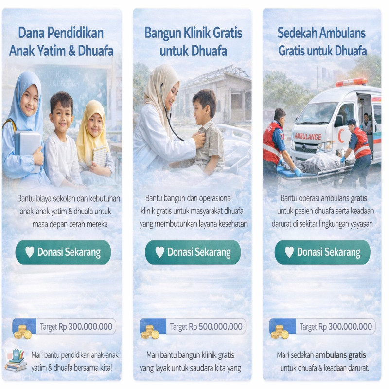 Bantu Balita Terlantar, Wujudkan Klinik & Ambulance Gratis di Padang
