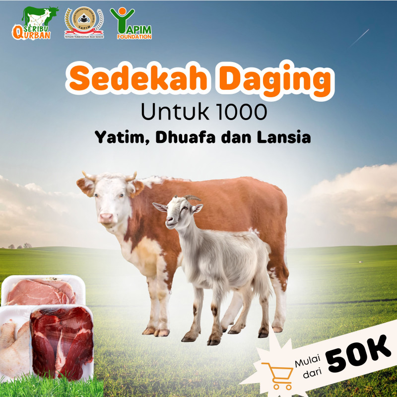 Sedekah Daging untuk Yatim, Dhuafa dan Lansia