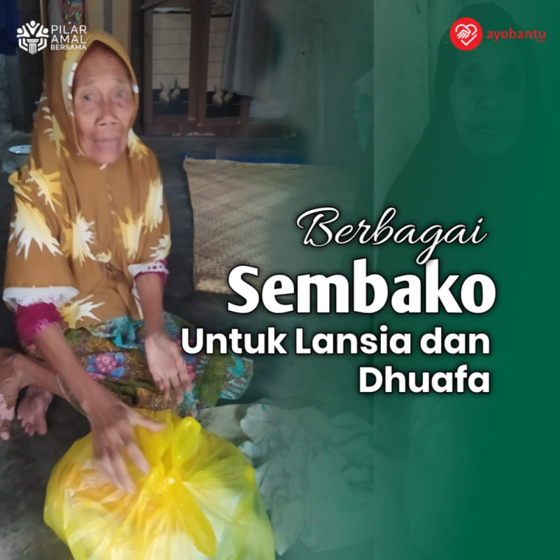 Bantu Nenek Kurang Mampu Dapatkan Sembak