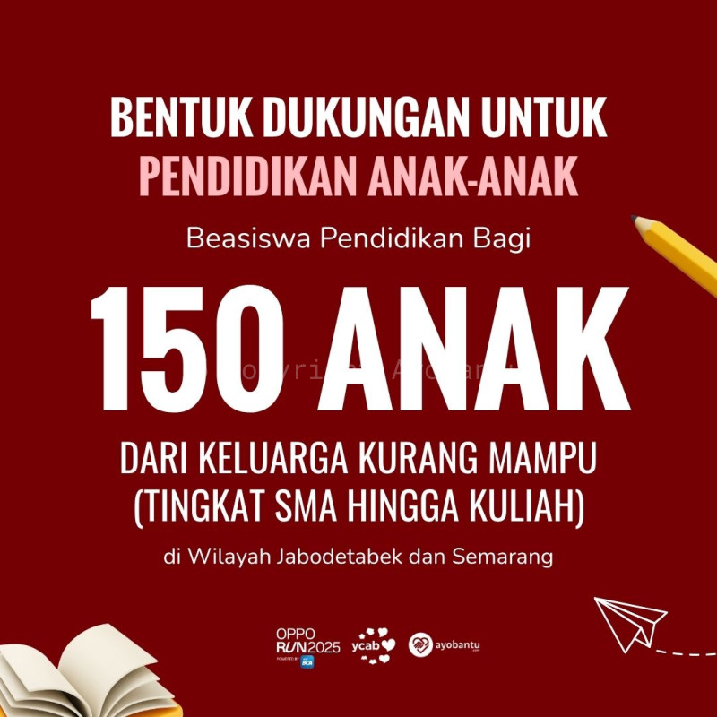 Berlari untuk Beasiswa Pendidikan 150 Anak Indonesia
