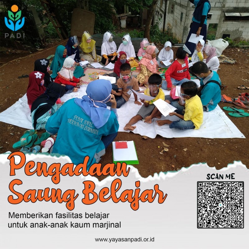 TEMPAT BELAJAR untuk Anak-Anak di LAPAK PEMULUNG Kampung Melati