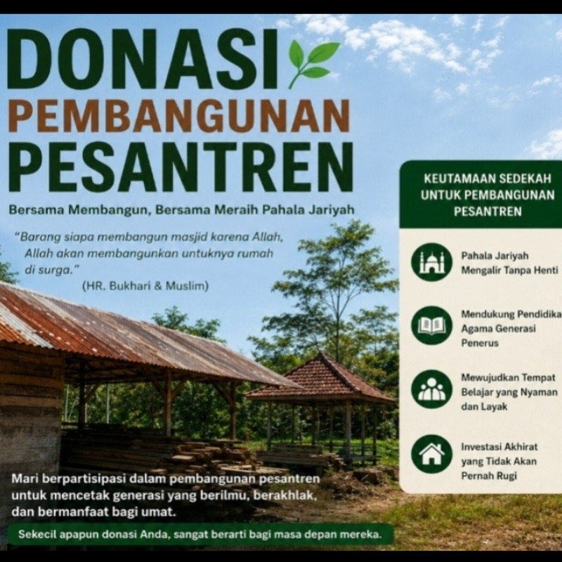 Bantu Donasi Pembangunan Musholla rencana pesantren