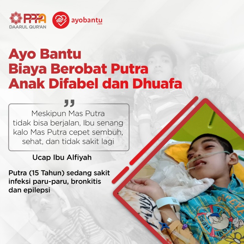Ayo Bantu Biaya Berobat Putra, Anak Difabel dan Dhuafa