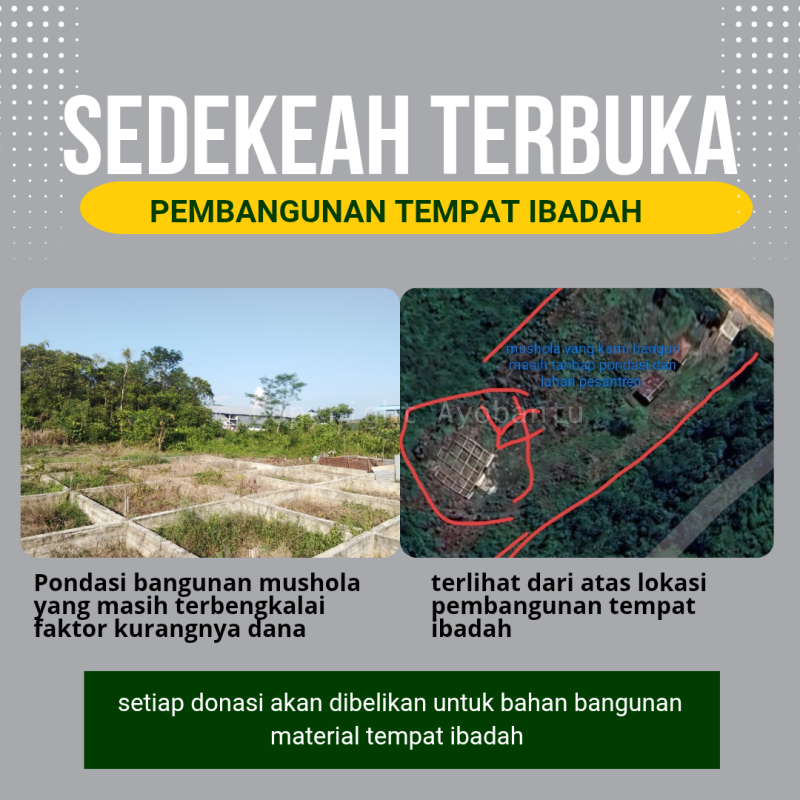 Bantu Donasi Pembangunan Musholla rencana pesantren