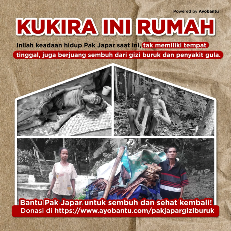 Bantu Pak Japar, Tulang punggung keluarga Penderita Gizi buruk