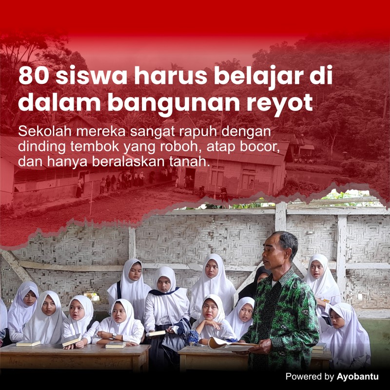 Bantu Renovasi Sekolah di Pelosok Garut yang mirip kandang ayam