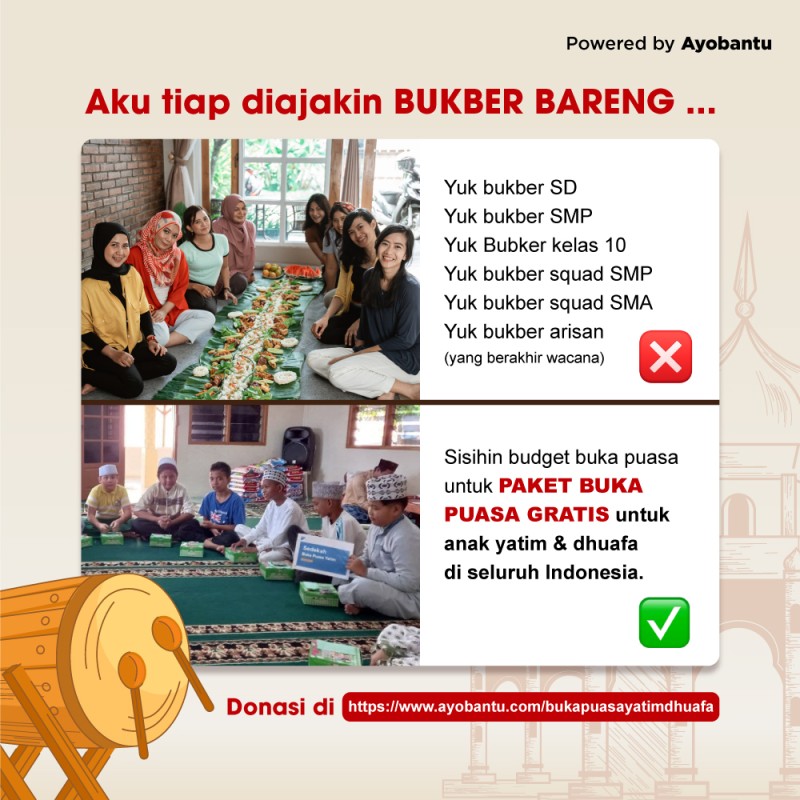 Buka Puasa Gratis bagi Yatim & Dhuafa