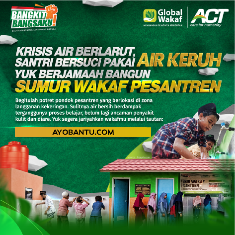 Patungan Sumur Wakaf untuk Santri Pelosok Jawa Tengah