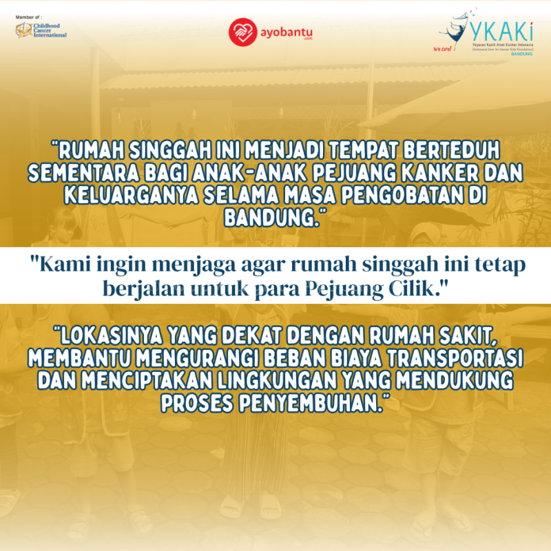 Ayobantu:Biaya Sewa Rumah Selama 5th Dan Biaya Operasional Bagi Anak Kanker