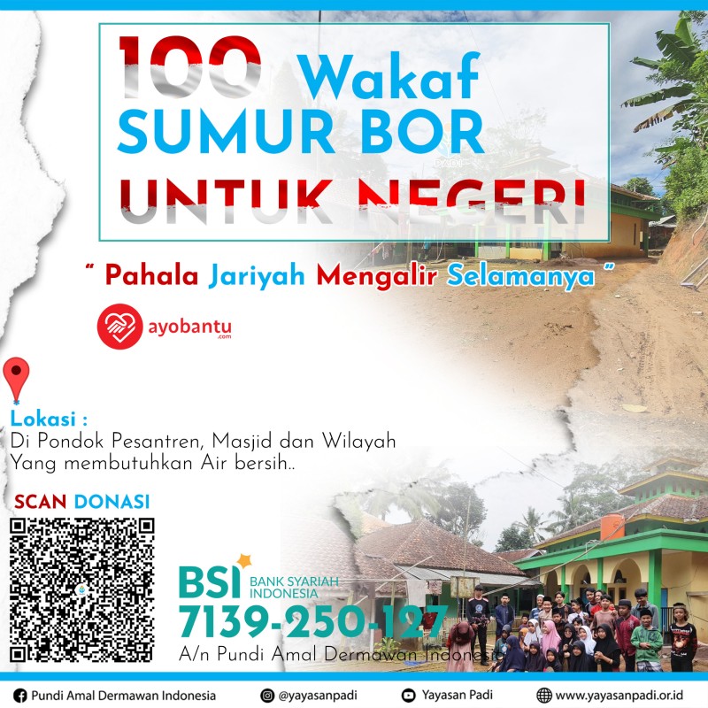 Wakaf 100 Sumur Bor Untuk Negeri