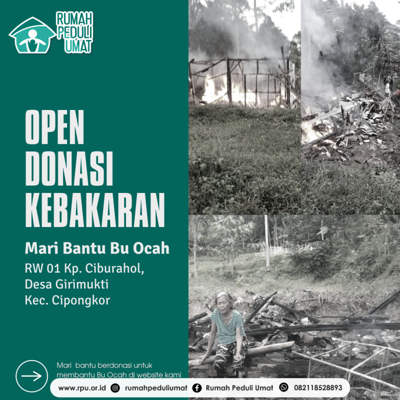 Mari Bantu Bu Ocah Membangun Rumahnya Kembali