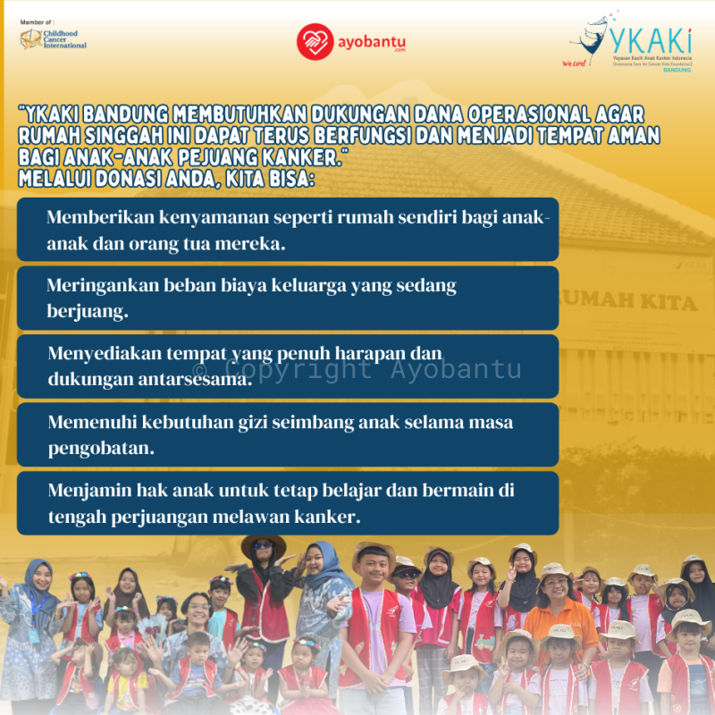 Ayobantu:Biaya Sewa Rumah Selama 5th Dan Biaya Operasional Bagi Anak Kanker