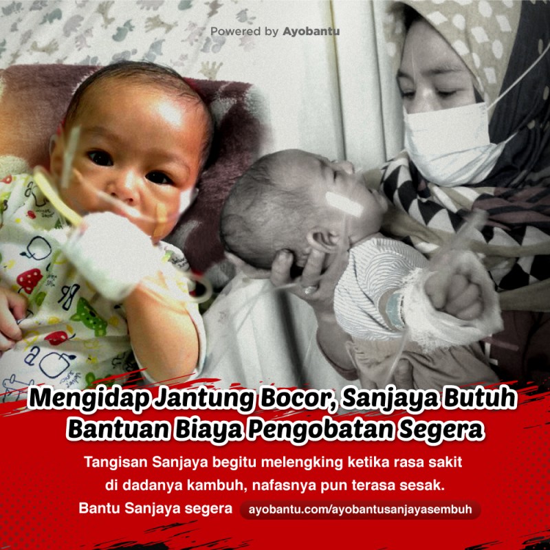 Selang oksigen terpasang jantung de sanjaya bocor