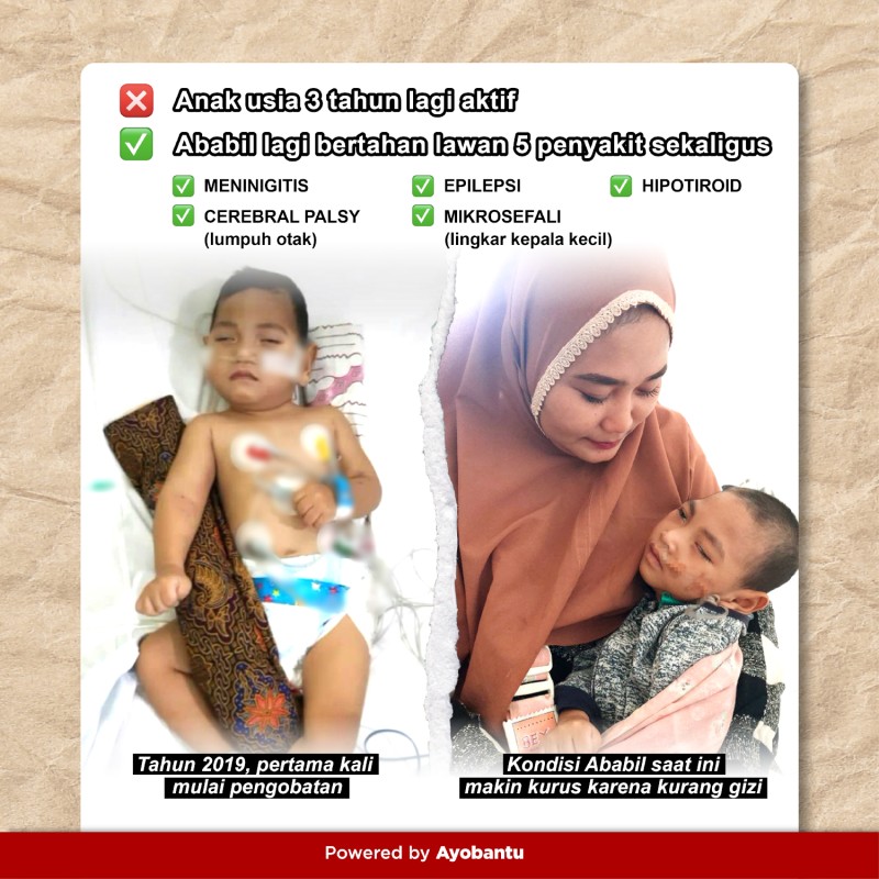 Berbagai penyakit bersarang ditubuhnya, Ababil butuh tindakan lanjut