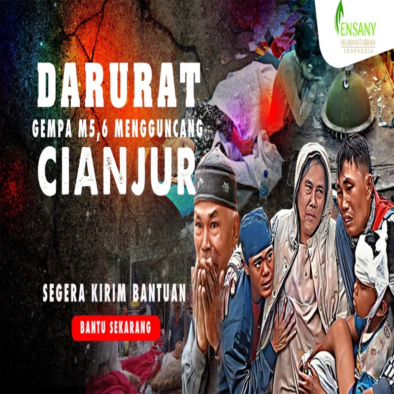 Darurat!! Gempa 5,6 SR mengguncang cianjur Segera kirim bantuan.