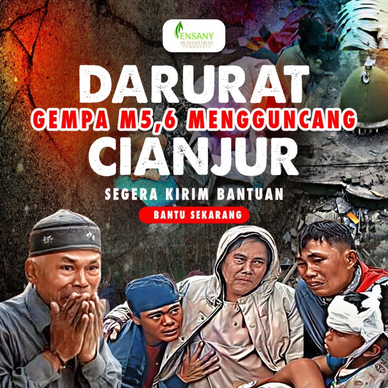 Darurat!! Gempa 5,6 SR mengguncang cianjur Segera kirim bantuan.