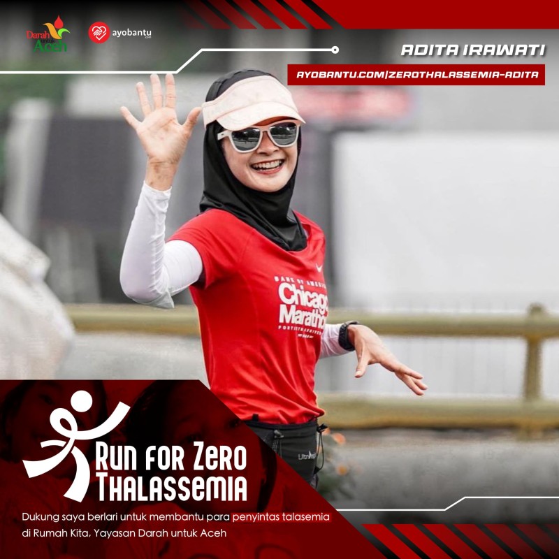 Run For Zero Thalassemia - Adita Irawati