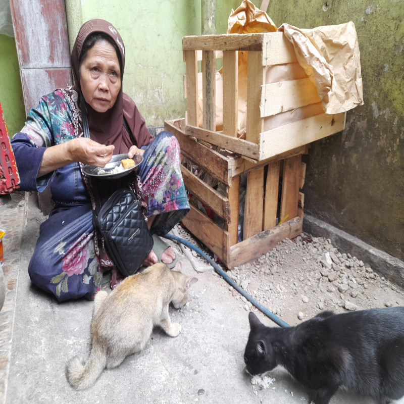 Jualan Sepi Pembeli, Lansia Pedagang Buah Menahan Lapar