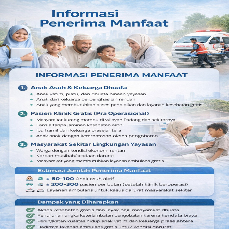 Bantu Balita Terlantar, Wujudkan Klinik & Ambulance Gratis di Padang