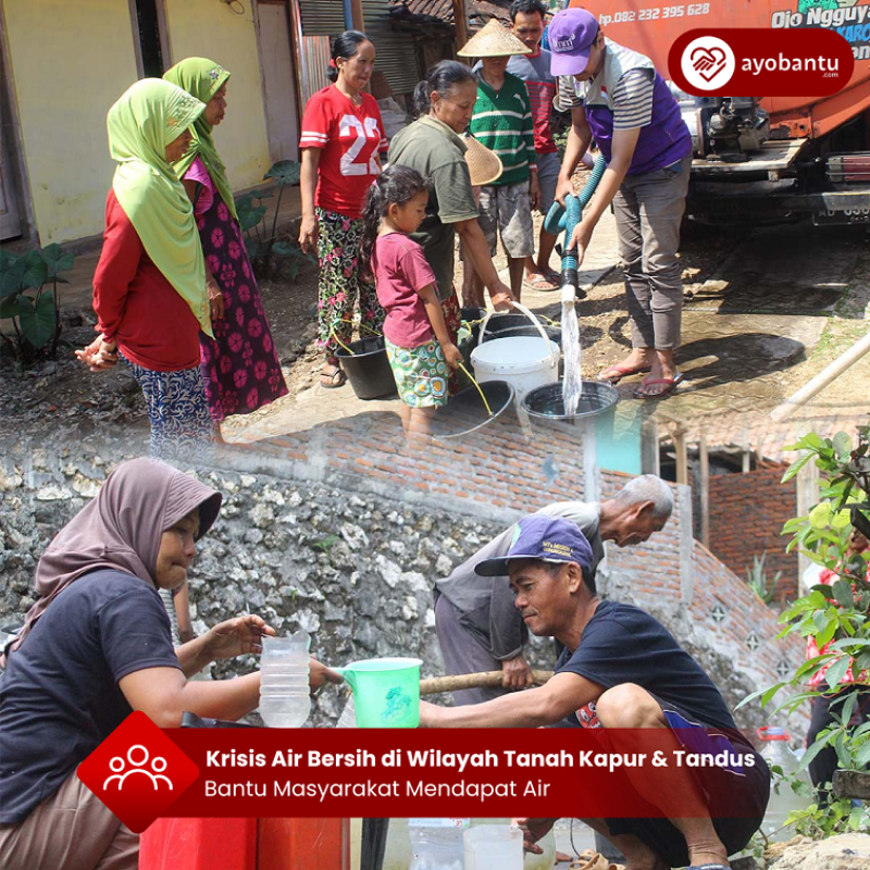 Kemarau, Krisis Air Bersih di  Wilayah Tanah Kapur & Tandus, Bantu Masyarakat Mendapat Air