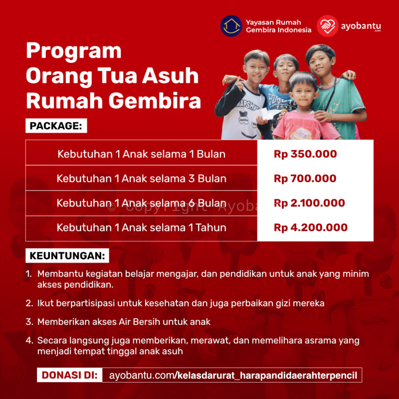 Ayo Jadi Orang Tua Asuh: Bergerak Bersama Wujudkan Masa Depan Gemilang Mereka ❤