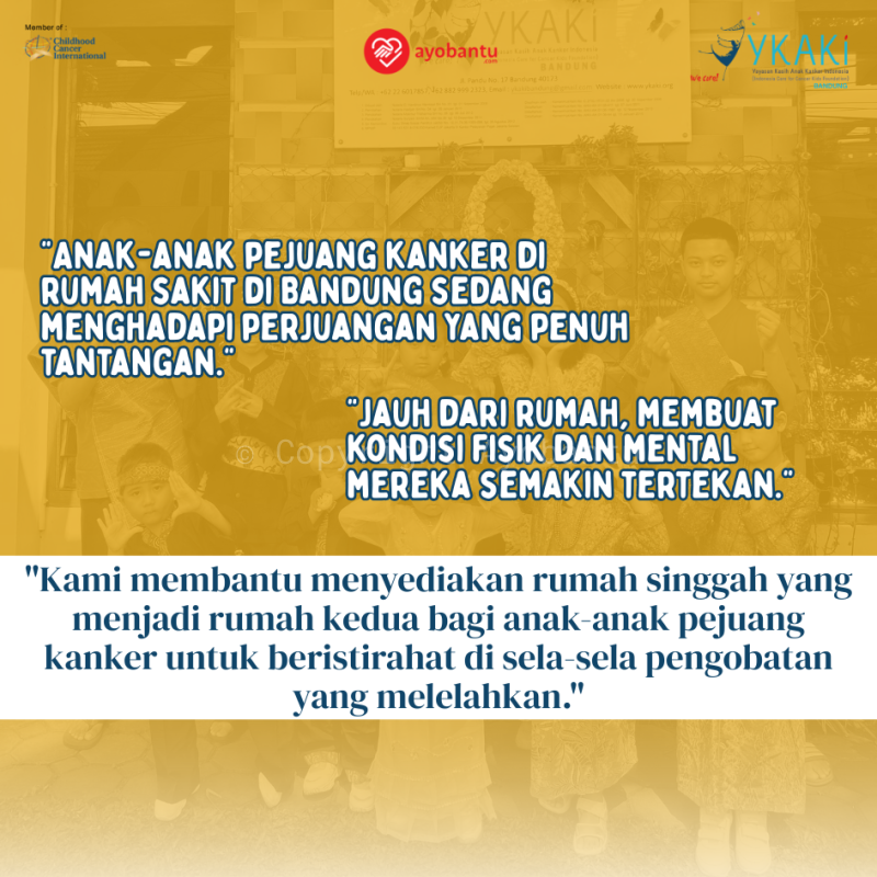 Ayobantu:Biaya Sewa Rumah Selama 5th Dan Biaya Operasional Bagi Anak Kanker