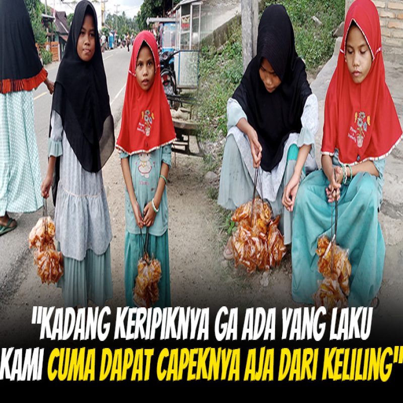 Bantu 2 anak ini berjualan Kerupuk Demi melanjutkan Hidup