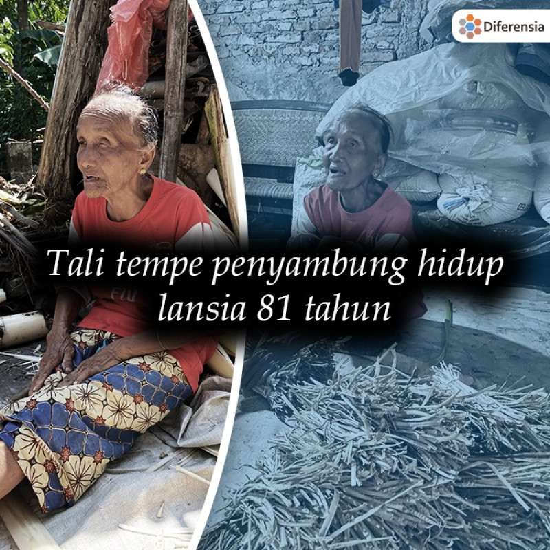 Sepasang Lansia Hidup dengan Tali Bungkus Tempe
