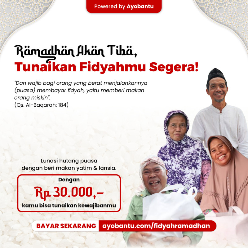Bayar Fidyah Mulai Rp30 Ribu untuk Yatim dan Lansia
