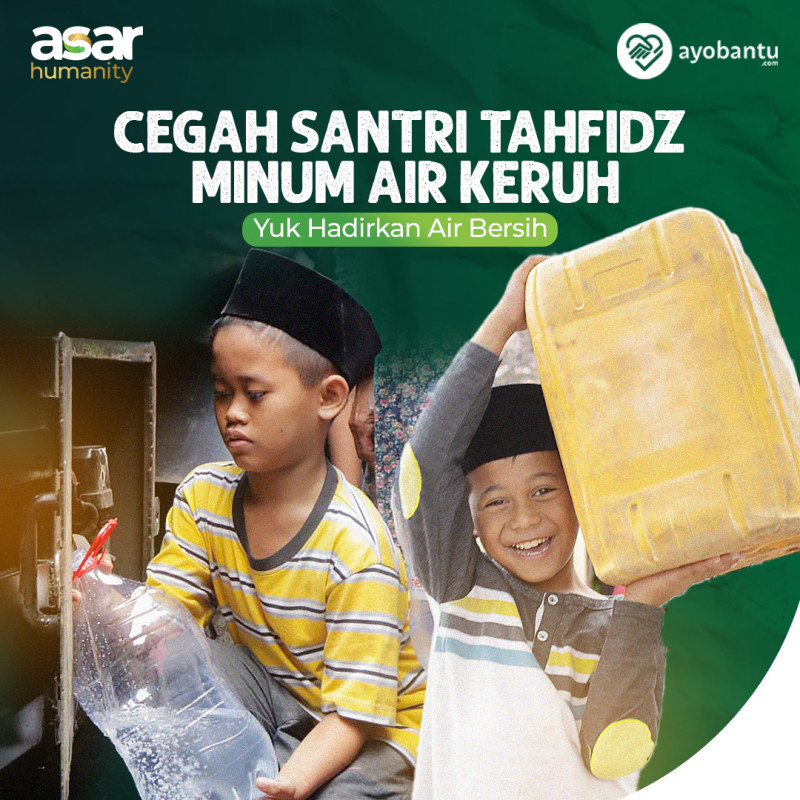 Sedekah Air Minum Bantu Santri Yatim Penghafal Quran