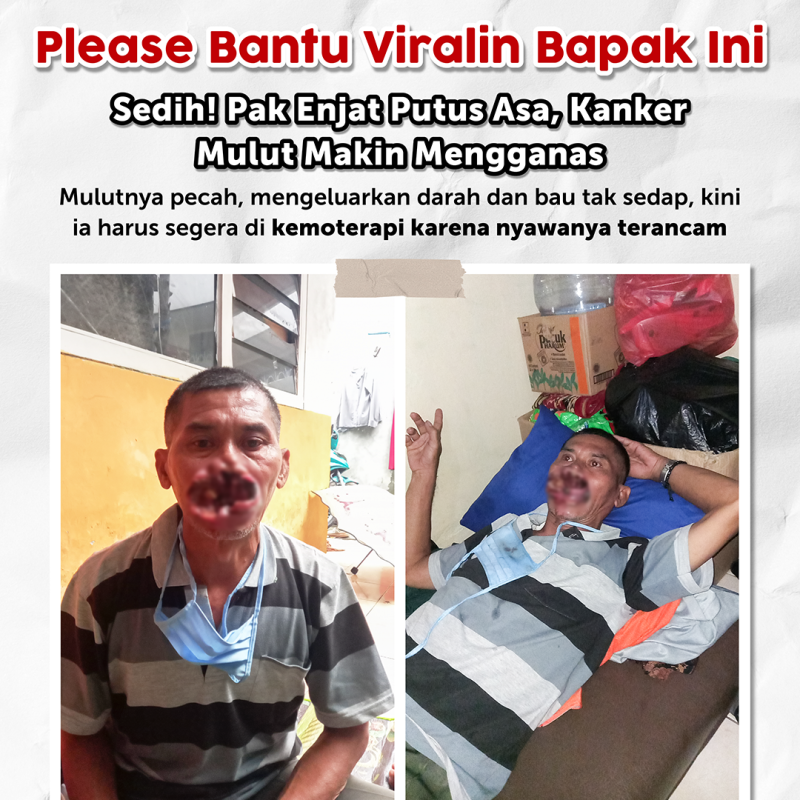 Kanker Pudarkan Senyuman Pak Enjat, Tolong! Bantu Guruku Segera Berobat.
