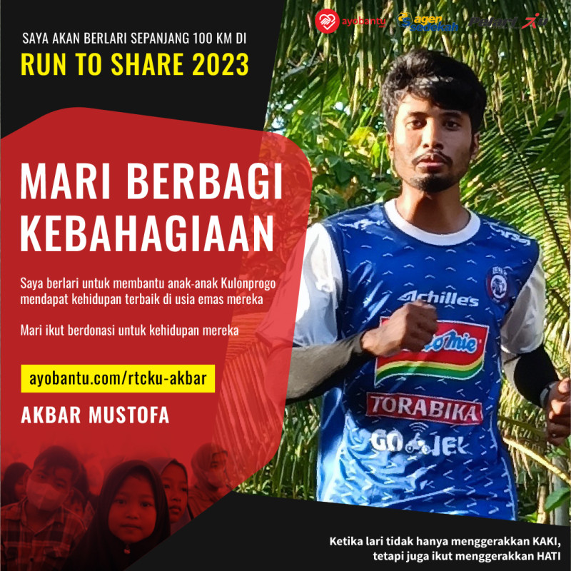 Run to Share, Bantu Anak Kurang Mampu di Kulon Progo