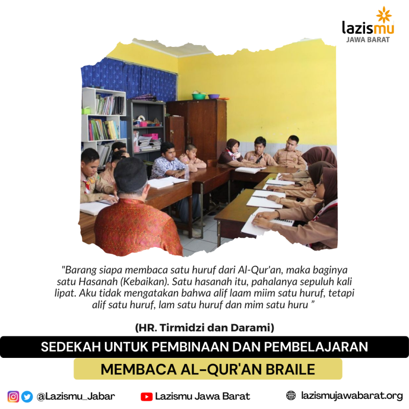 Yuk Bantu, Kita Ingin Bisa Baca Al-Quran Braile