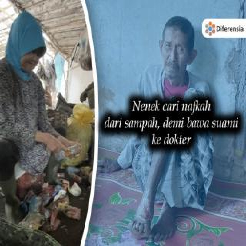Lansia Hidup dari Sampah Merawat Suami Yang Terluka Parah