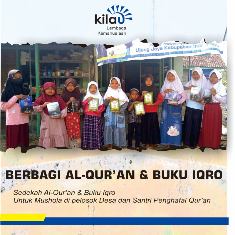Sedekah Jariyah Dengan Buku Iqro dan Mushaf Al Qur'an