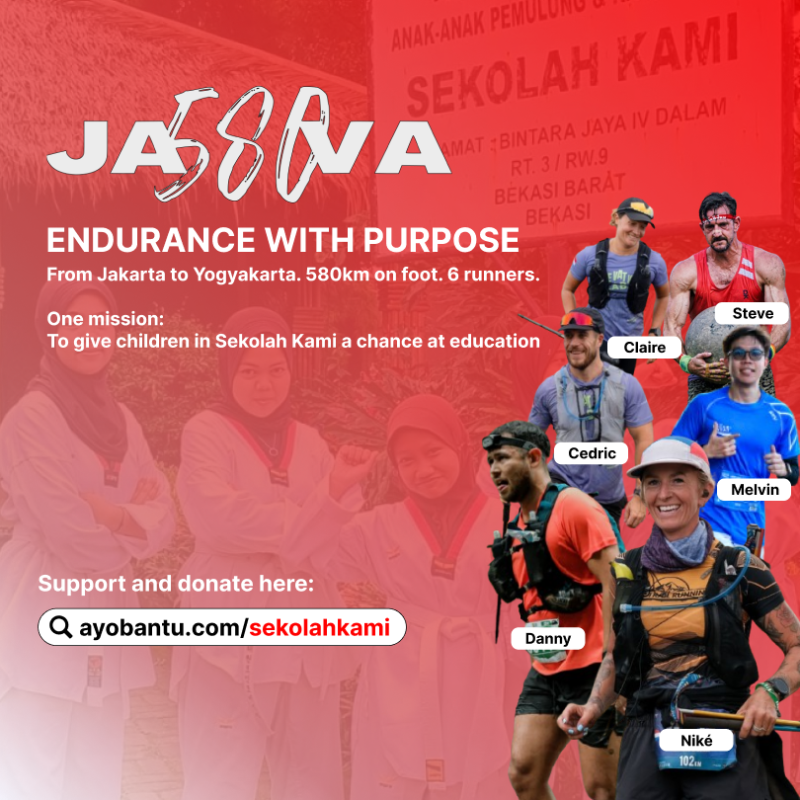 Berlari dari Jakarta ke Jogja untuk Pendidikan Anak-Anak di Sekolah Kami
