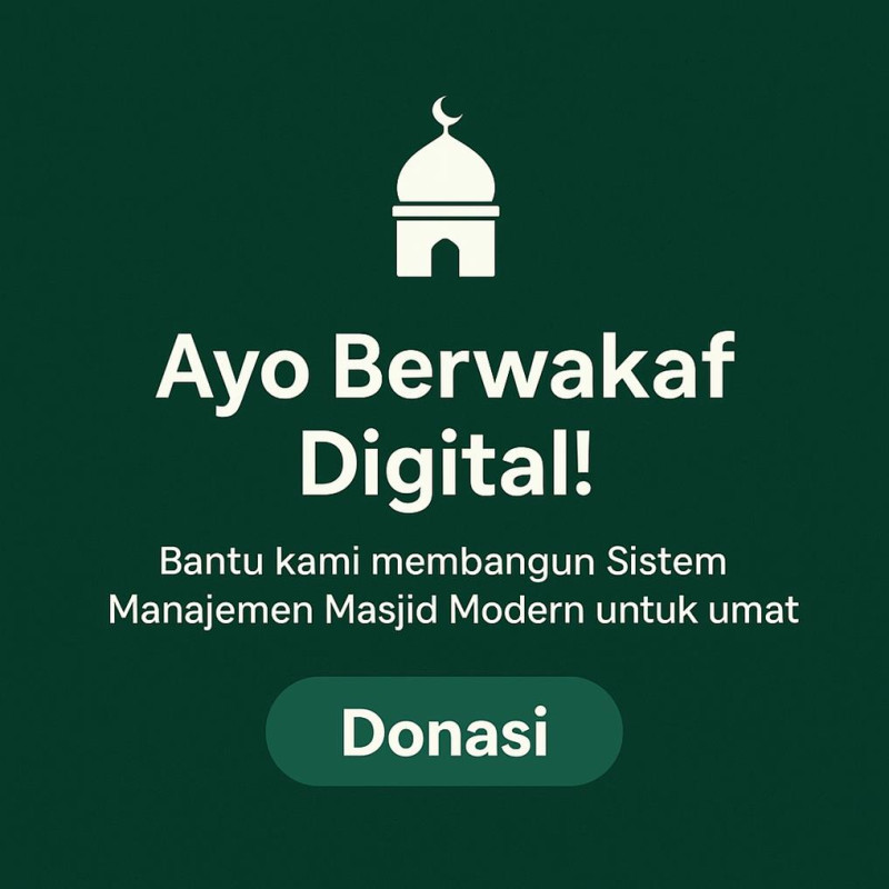 Wakaf Digital Manajemen Masjid
