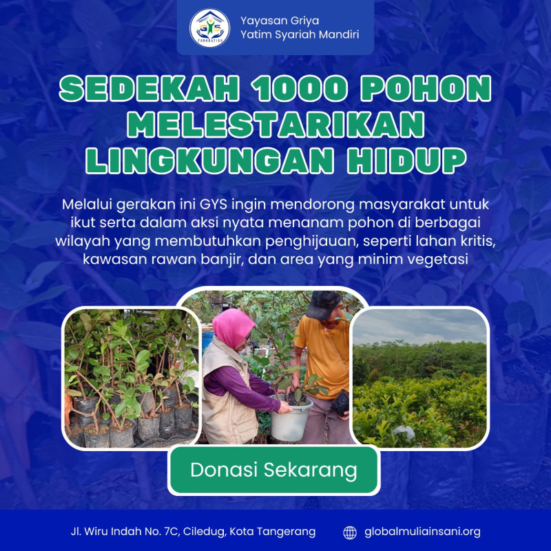 Sedekah 1000 Pohon: Hijaukan Negeri, Segarkan Masa Depan