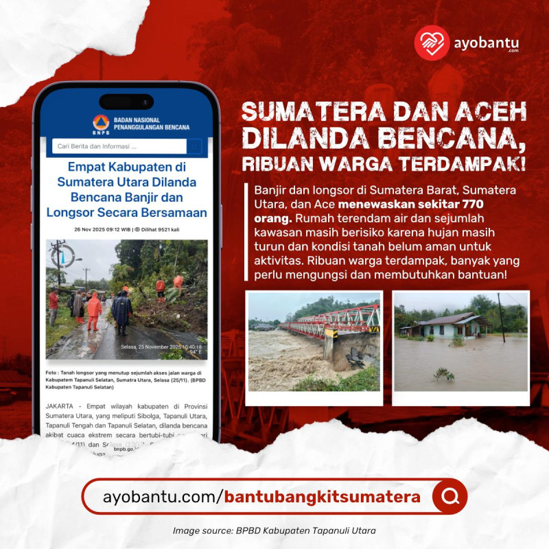 Bantu Bangkit Banjir Bandang Sumatera