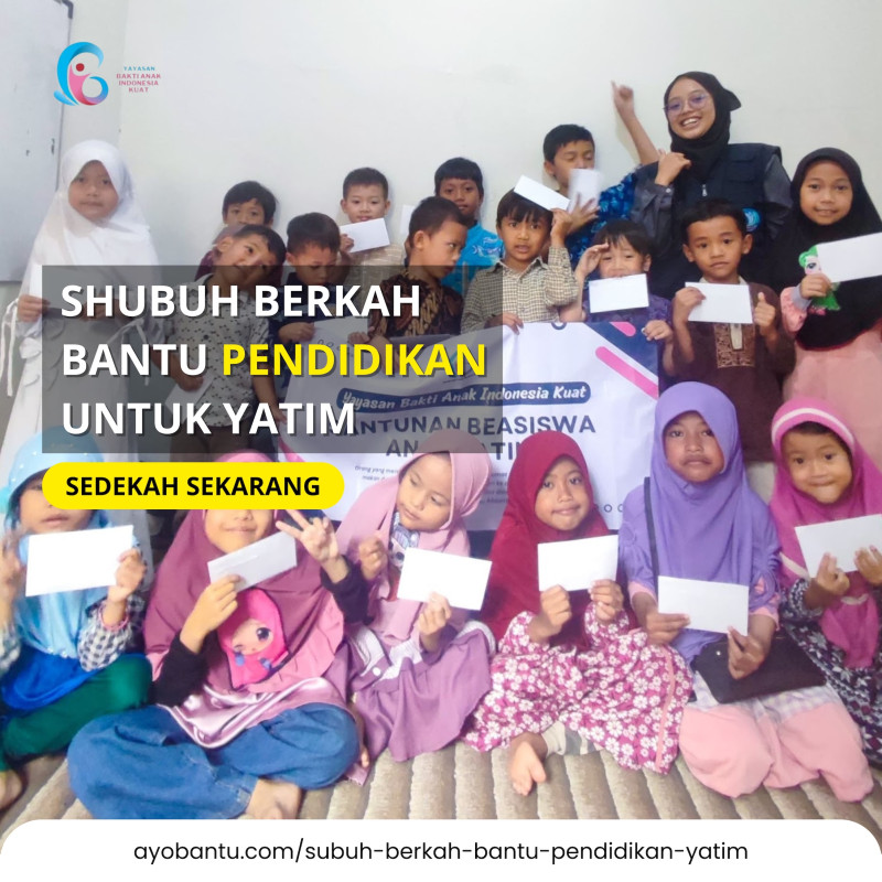 Subuh Berkah Bantu Pendidikan Yatim