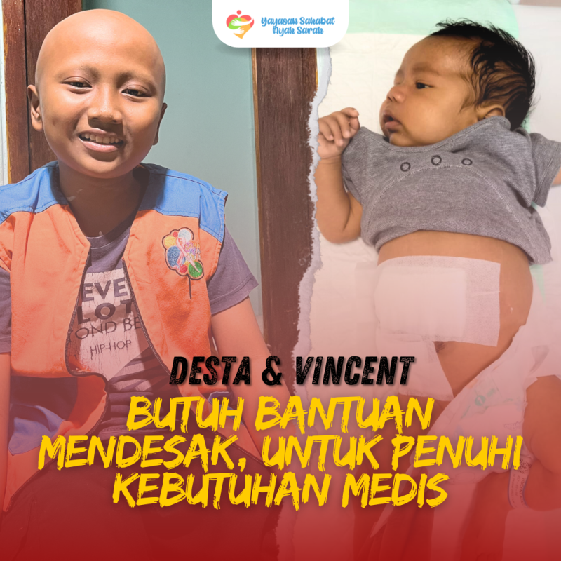 Bantu Penuhi Kebutuhan Medis Desta & Vincent