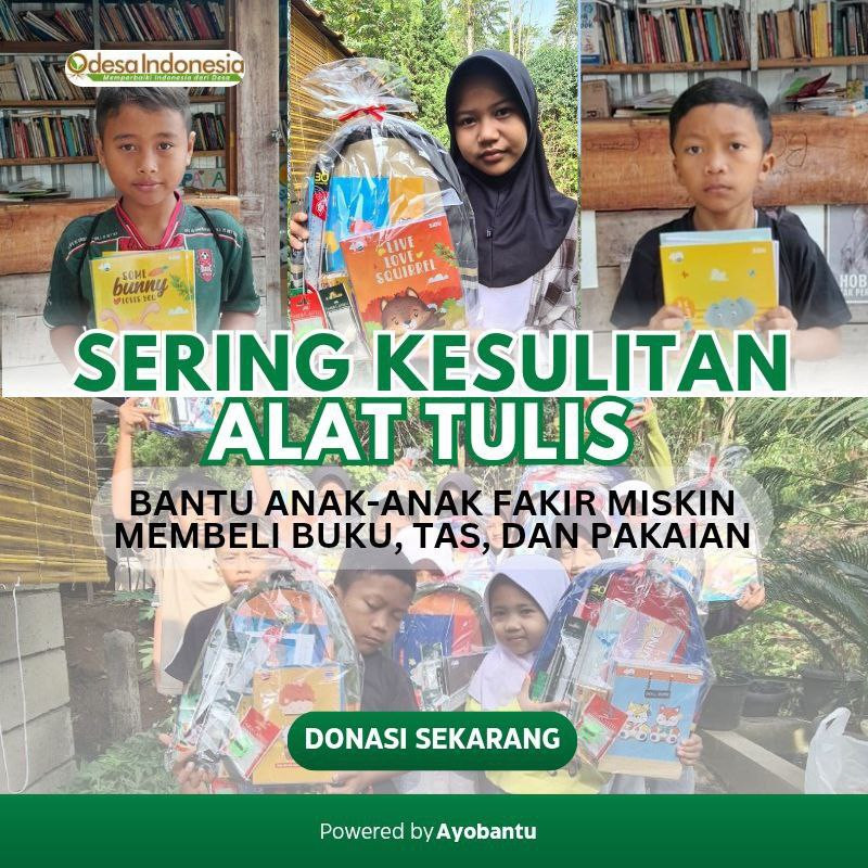 Bantu Anak-anak Fakir Miskin Membeli Buku, Tas, dan Alat Tulis