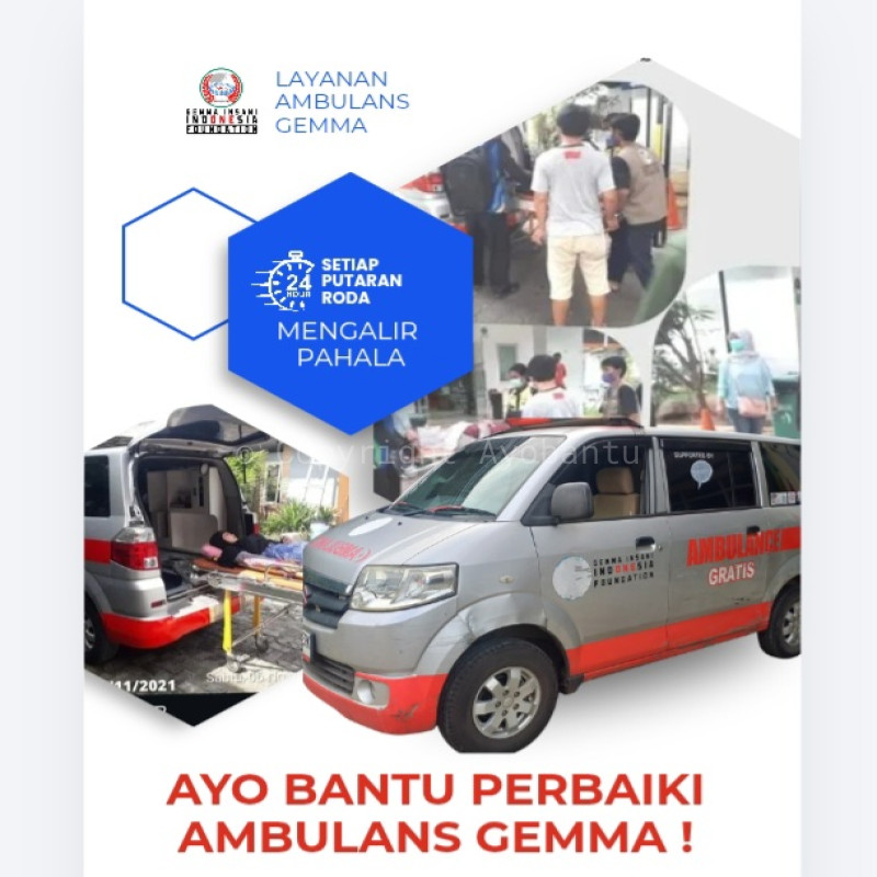 Ayo Bantu Perbaiki Ambulans Gratis Gemma