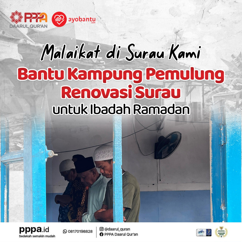 Bantu Kampung Pemulung, Perbaiki Surau Lapuk untuk Ibadah Ramadan