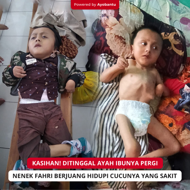 Pilu! Nenek Berjuang Menjadi Tukang Tambal Ban Demi Menghidupi Cucu Yatim Yang Sakit