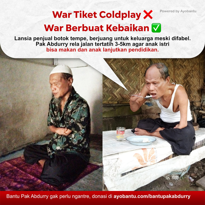 Perjuangan Difabel Keliling Jualan Demi Hidupi Keluarga
