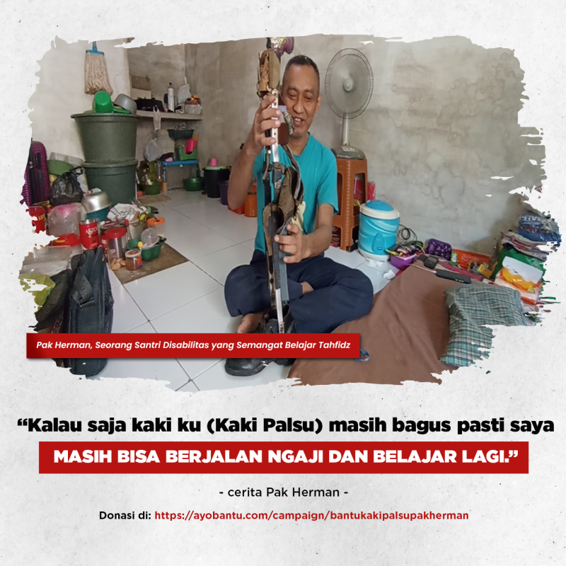 Bantu Kaki Palsu Harapan Pak Herman